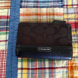 Coach signature black wallet